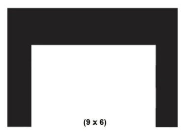 Empire Hearth Large Insert Black Surround 46" W x 31" H (9x6x1) DS2896BL