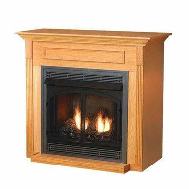 Empire Hearth Oak Standard Cabinet with Base (Fits 32" Deluxe Fireplace) EMBF1SO