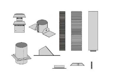 Empire Hearth Vertical Flex Vent Kit DVVK4FV