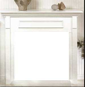 Empire Hearth White Standard Cabinet with Base (Fits 36" Fireplace) EMBF3SW