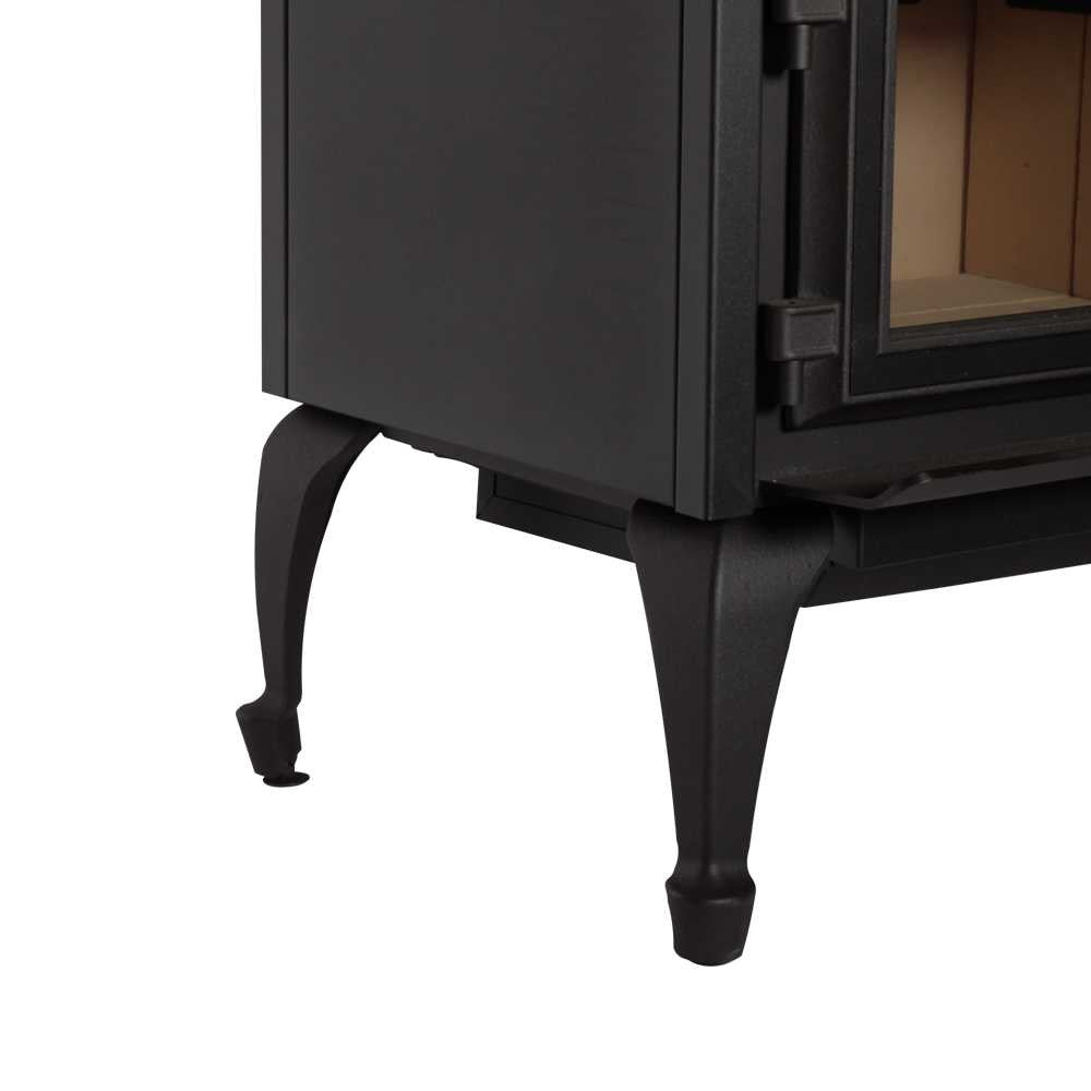 Empire Stove Leg Kit with Ash Pan, Queen Anne, Black WLQ1BL