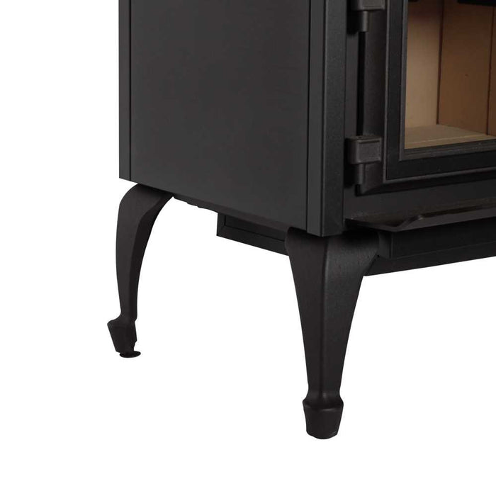 Empire Stove Leg Kit with Ash Pan, Queen Anne, Black WLQ3BL