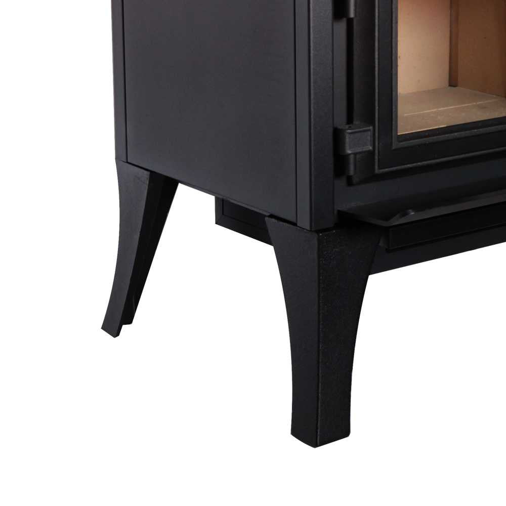 Empire Stove Leg Kit with Ash Pan, Straight, Black WLS1BL