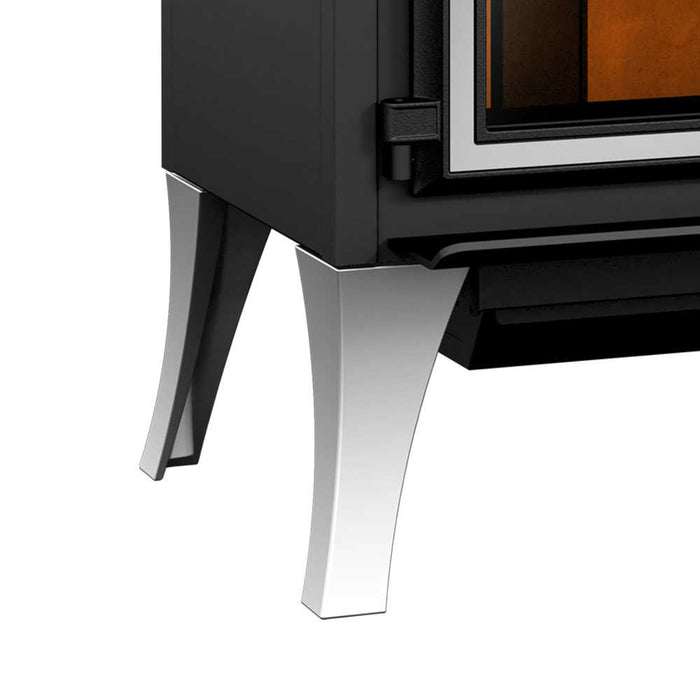 Empire Stove Leg Kit with Ash Pan, Straight, Nickel WLS3NB