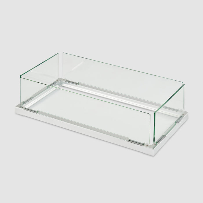 Outdoor Greatroom Rectangular Folding Glass Wind Guard for 12" x 24" Burner FWG-1224