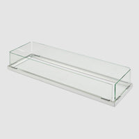 Outdoor Greatroom Linear Folding Glass Wind Guard for 12" x 42" Burner FWG-1242