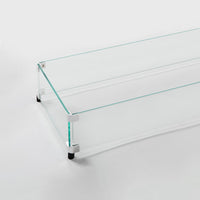 Outdoor Greatroom Linear Glass Wind Guard for 12" x 96" Burner GG-1296