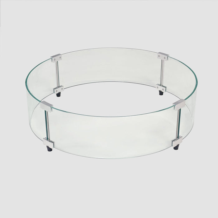 Outdoor Greatroom Round Glass Wind Guard for 25" Burner GG-25-R