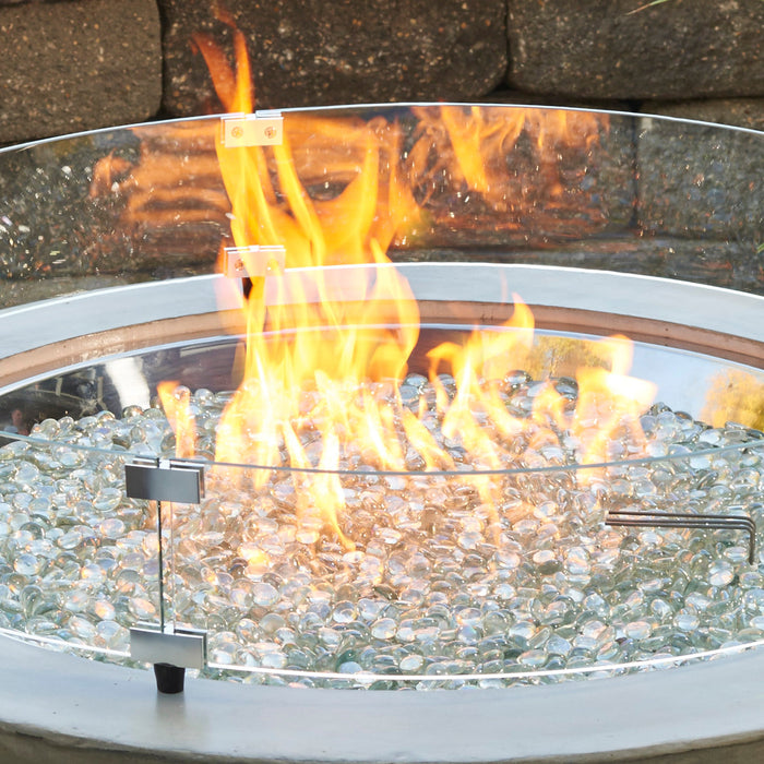 Outdoor Greatroom Round Glass Wind Guard for 30" Burner GG-30R