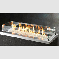 Outdoor Greatroom Linear Glass Wind Guard for 12" x 42" Burner GG-1242