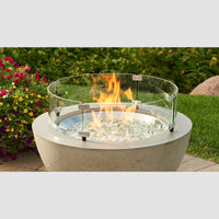 Outdoor Greatroom Round Glass Wind Guard for 20" Burner GG-20R