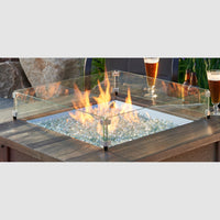 Outdoor Greatroom Square Glass Wind Guard for 24" x 24" Burner GG-2424