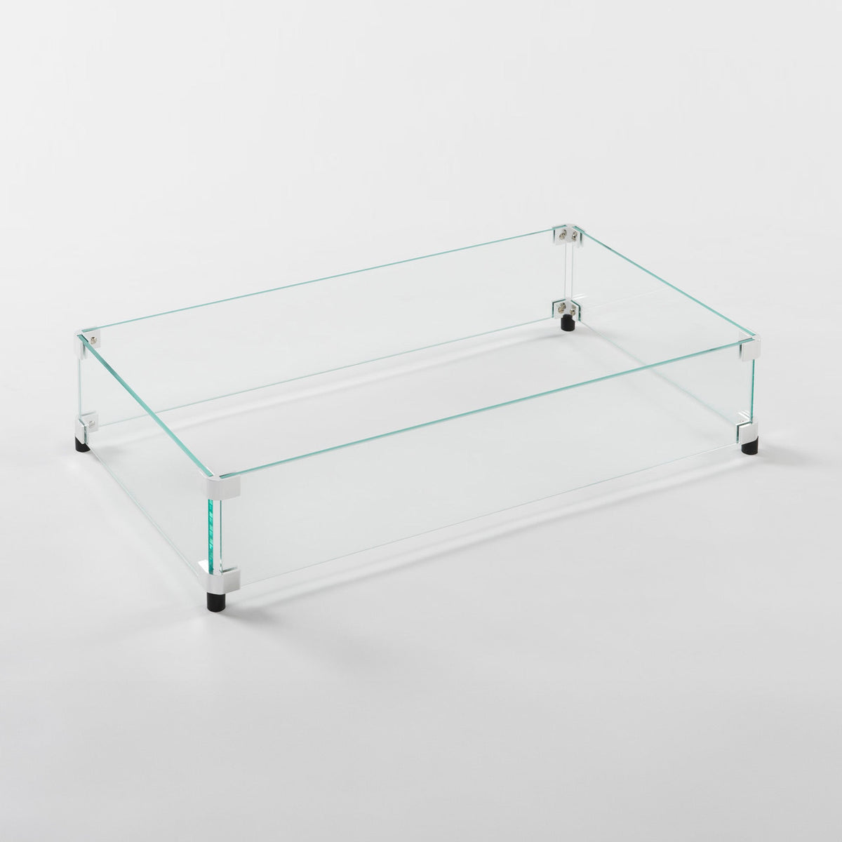 Outdoor Greatroom Rectangular Glass Wind Guard for 12" x 24" Burner GG-1224