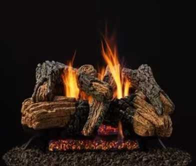 HHT 4-piece Fiber Ceramic log set for use with 18/24" Radiant Burner DUZY2LS-18-24