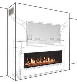 HHT Ducted Passive Heat kit for front discharge (requires PHTRIM-MC-60 front trim) PHFR-MCE-60