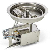 HPC Fire 13" Round Bowl Pan Electronic Ignition HI/LO Fire Pit Insert 24VAC