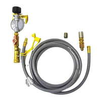 HPC Fire 20 lb Propane (LP) Tank Regulator Kit and 12-Foot Hose