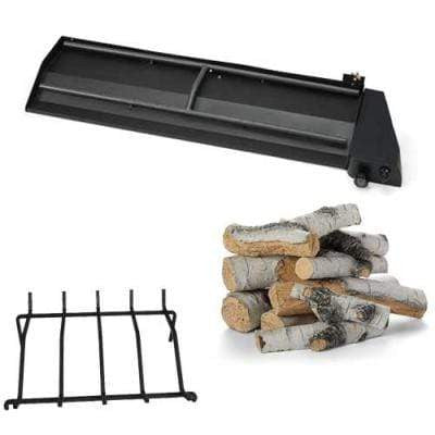 HPC Fire 33" Aspen Birch Duel-Step Push Button/Flame Sensing Burner Kit