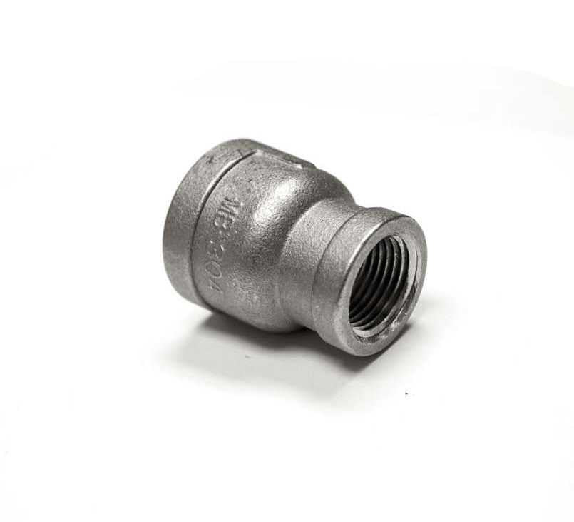 HPC Fire Stainless Steel Reducing Coupler, 1/2-Inch to 3/8-Inch