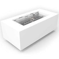 HPC Fire Tejas 48x24-Inch Rectangular Metal Fire Pit with Torpedo Burner