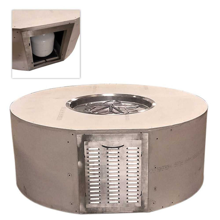 HPC Fire UST60R Round Fire Pit Enclosure Kit with Propane Door