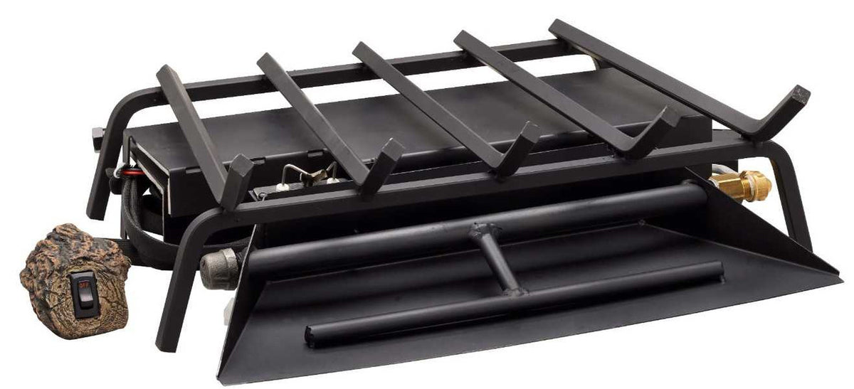 HHT Double Tube Vented Burner - 18" Safety Pilot w/Remote Hi-Lo Propane HTSP-R18-P