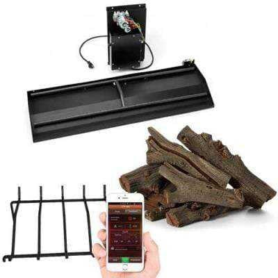 Hpc Fire Duel-Step EI Outdoor Gas Fireplace Kit DBOF28EI-HI/LO-WD16