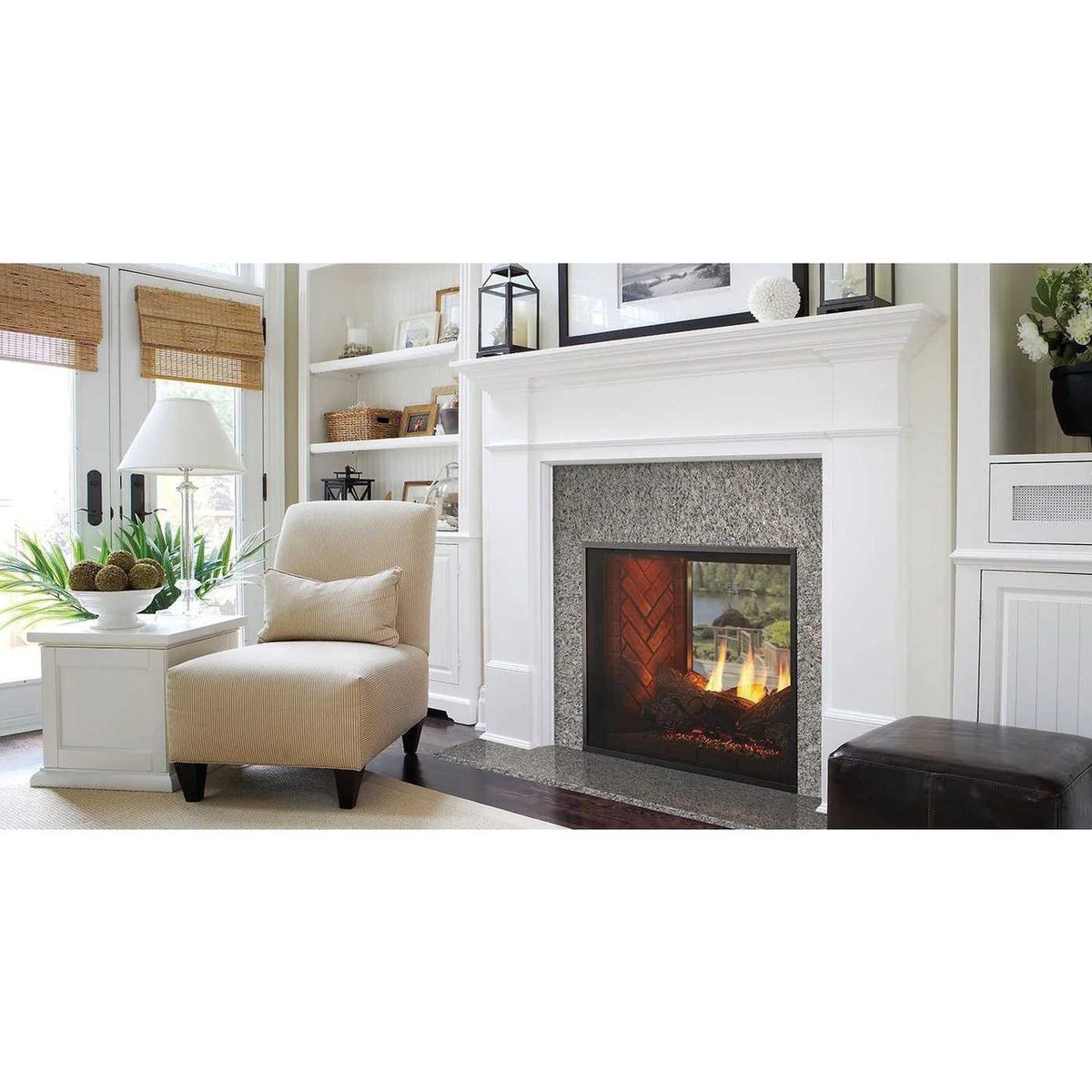 Majestic Fortress 36" Indoor/Outdoor See-Through Gas Fireplace ODFORTG-36