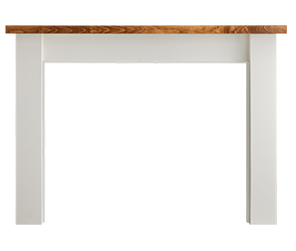 Majestic Laurel Mantel Sample, Primed MDF & Maple top with Whitewash Stain AFLLMPAUY-WW