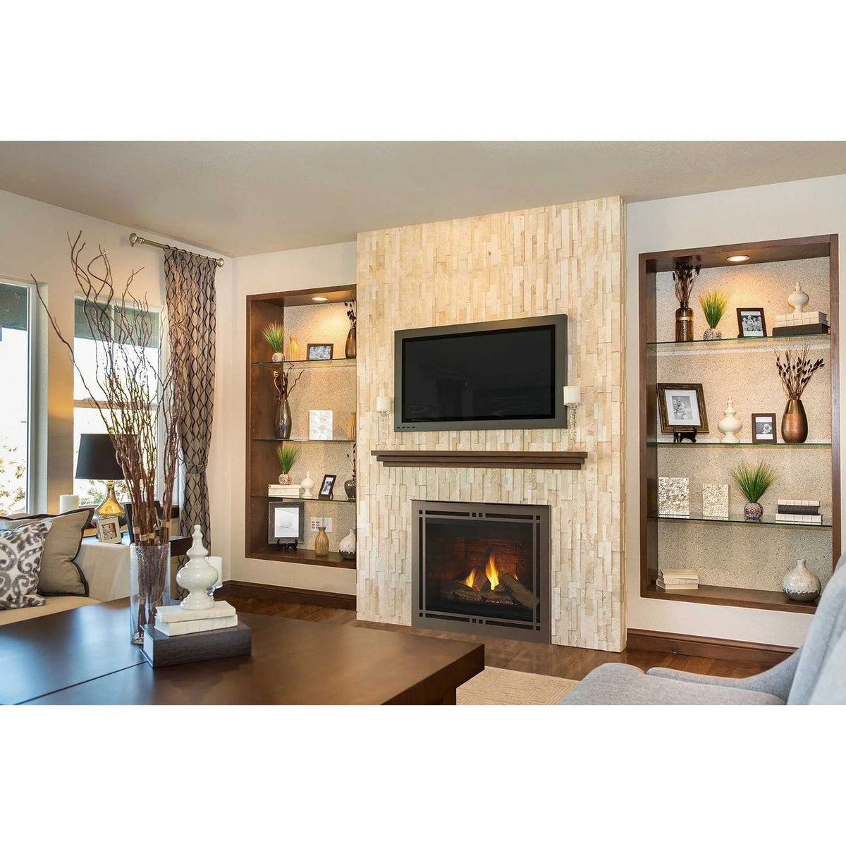 Majestic Meridian 36" Top/Rear Direct Vent Unit with IntelliFire MERID36IN