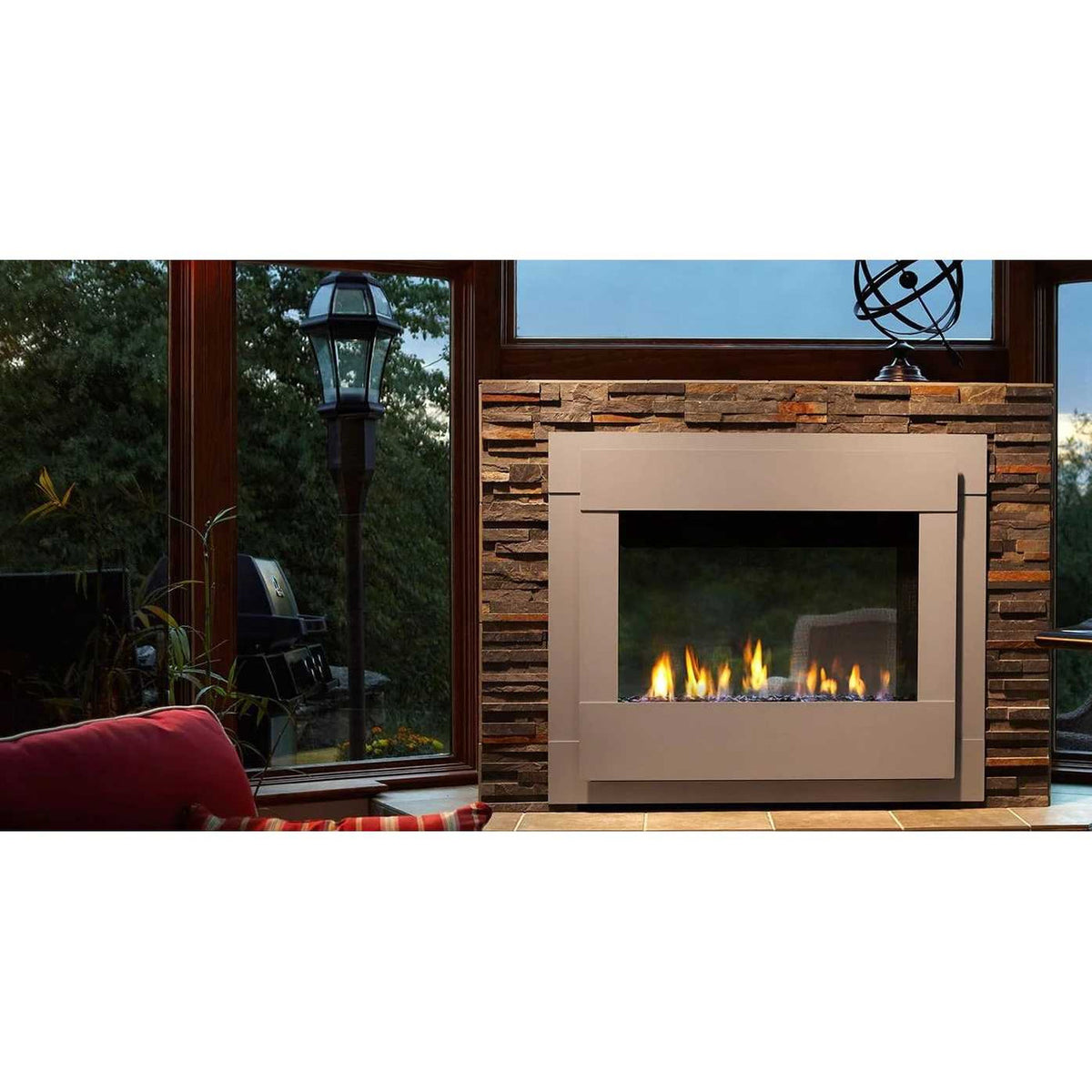 Majestic Twilight Modern Indoor/Outdoor See-Through Fireplace TWILIGHT-MD-IFT