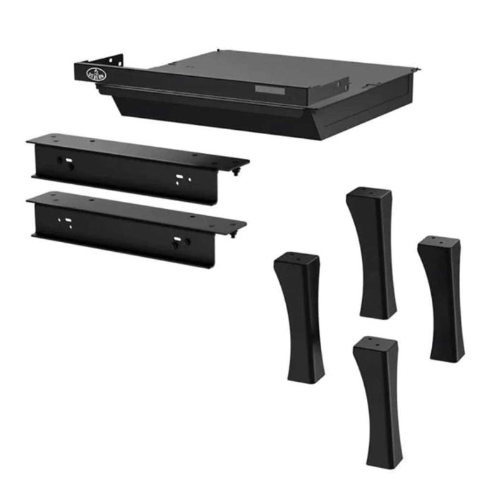 Osburn Straight - Black Leg Kit with Ash Drawer OA10245