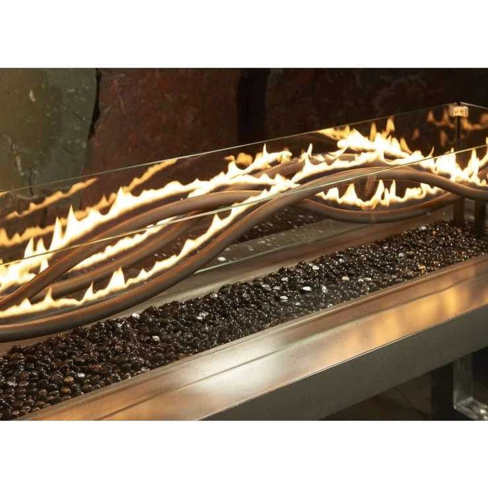 Outdoor Greatroom 56" Linear Black Wave Gas Burner WV-56