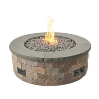 Outdoor Greatroom Bronson Block Round Gas Fire Pit Kit BRON52-K
