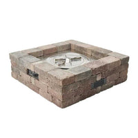 Outdoor Greatroom Bronson Block Square Gas Fire Pit Kit BRON5151-K