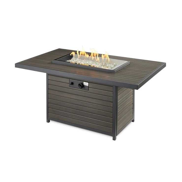 Outdoor Greatroom Brooks Rectangular Gas Fire Pit Table BRK-1224-19-K
