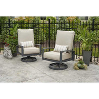 Outdoor Greatroom Cast Ash Lyndale Highback Swivel Rocking Chairs LSR-CA