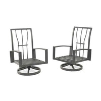 Outdoor Greatroom Cast Ash Lyndale Highback Swivel Rocking Chairs LSR-CA