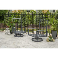 Outdoor Greatroom Cast Ash Lyndale Highback Swivel Rocking Chairs LSR-CA