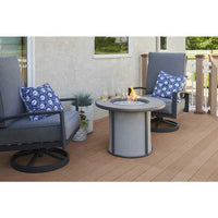 Outdoor Greatroom Grey Stonefire Round Gas Fire Pit Table SF-32-GRY-K