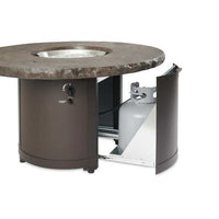 Outdoor Greatroom Marbleized Noche Beacon Round Gas Fire Pit Table BC-20-MNB