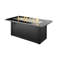 Outdoor Greatroom Monte Carlo Linear Gas Fire Pit Table MCR-1242-BLK-K