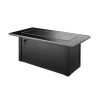 Outdoor Greatroom Monte Carlo Linear Gas Fire Pit Table MCR-1242-BLK-K