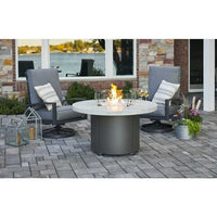 Outdoor Greatroom White Onyx Beacon Round Gas Fire Pit Table BC-20-WO