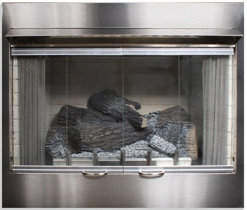Empire Hearth 42" Stainless Steel Bi-Fold Glass Doors BDO42SS