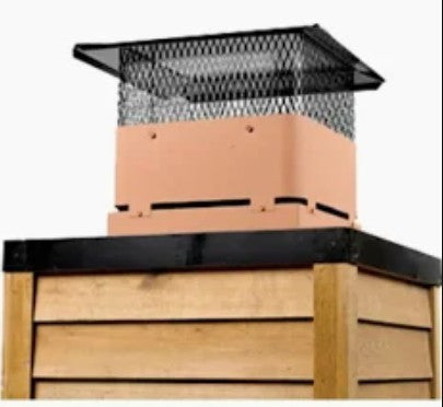 HHT Terra cotta vertical termination cap, 8" TCT375