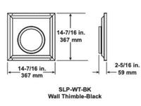 HHT Decorative wall thimble cover - Black SLP-WT-BK