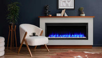 SimpliFire Allusion Platinum 60" Electric Linear Fireplace SF-ALLP60-BK