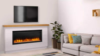 SimpliFire Allusion Platinum 72" Electric Linear Fireplace SF-ALLP72-BK