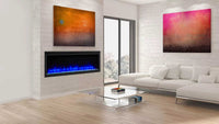 SimpliFire Allusion Platinum 72" Electric Linear Fireplace SF-ALLP72-BK